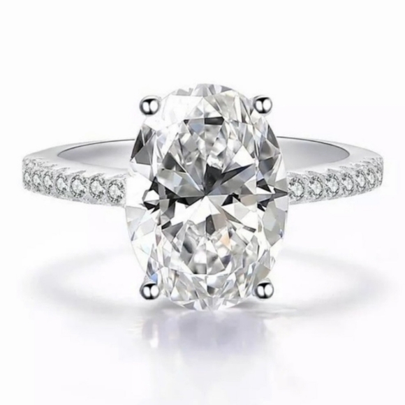 🎀925-6ct Oval Sapphire Ring - Picture 3 of 7